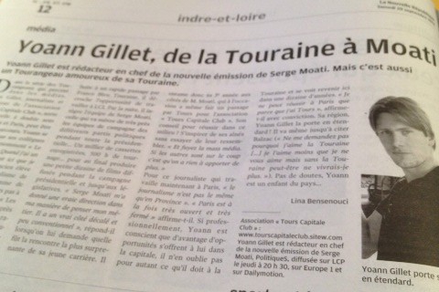 Yoann Gillet, Tours, Touraine, Serge Moatio, Paul Amar, France 5, journaliste